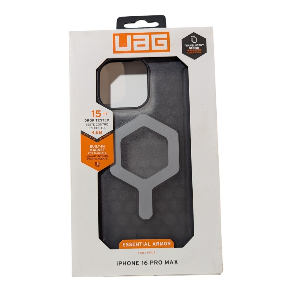 B4-O UAG Essential Armor Case W/Magsafe For Apple iPhone 16 Pro Max - Ash